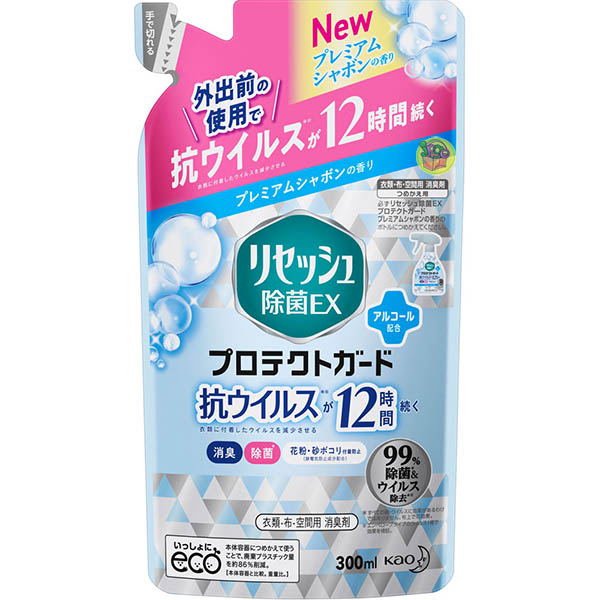 日本製花王kao 除菌ex 12小時衣物布類空間消臭噴霧含酒精補充包300ml 皂香 日本網路購物jpgo